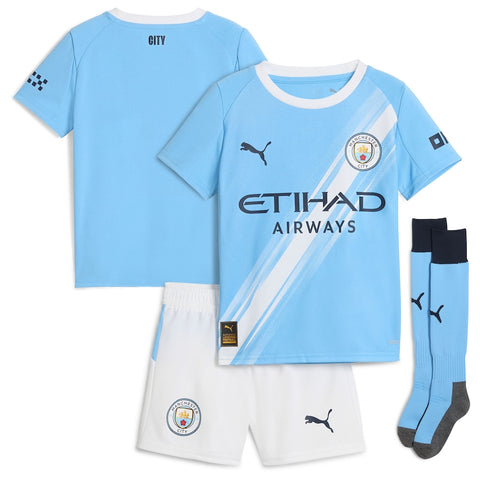 Manchester City 2025-2026 Home Kid's Football Kit