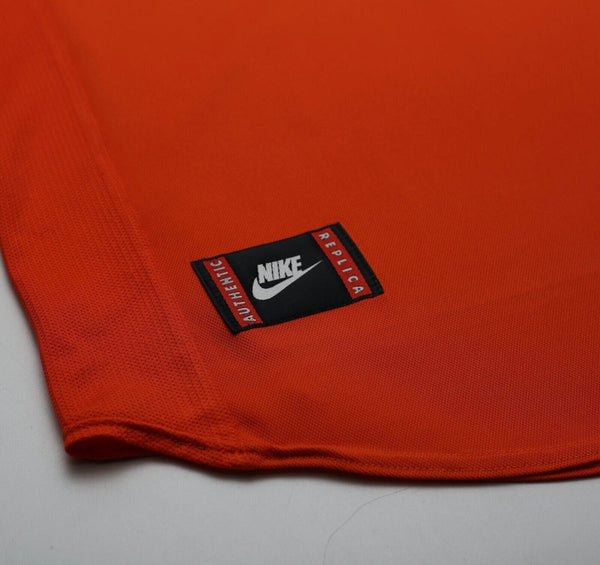Netherlands 1998 Retro Home Men's Football Shirt Bergkamp 8 Print Orange