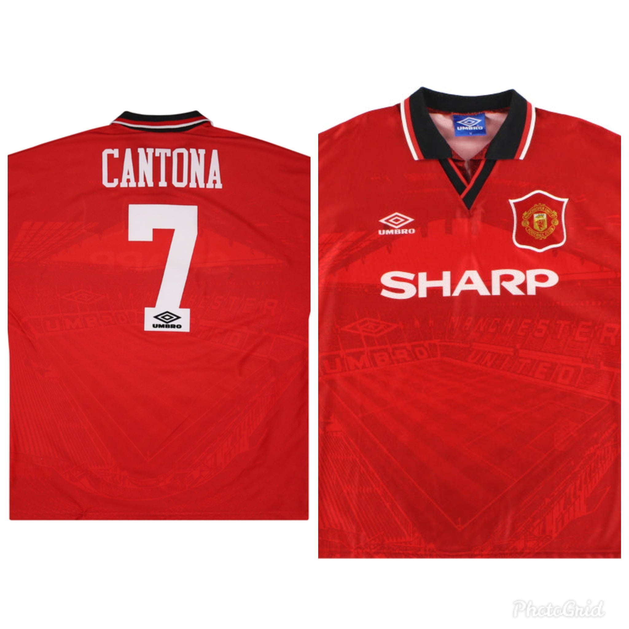 Manchester United 1994-1996 Retro Home Men's Football Shirt Cantona 7