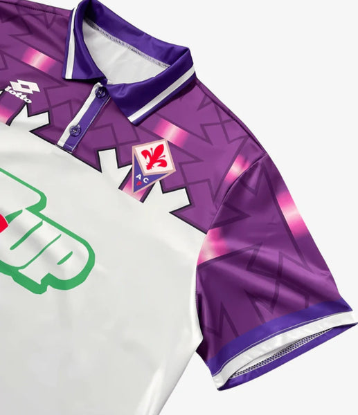 Fiorentina 1992-1993 Retro Away Men's Football Shirt White