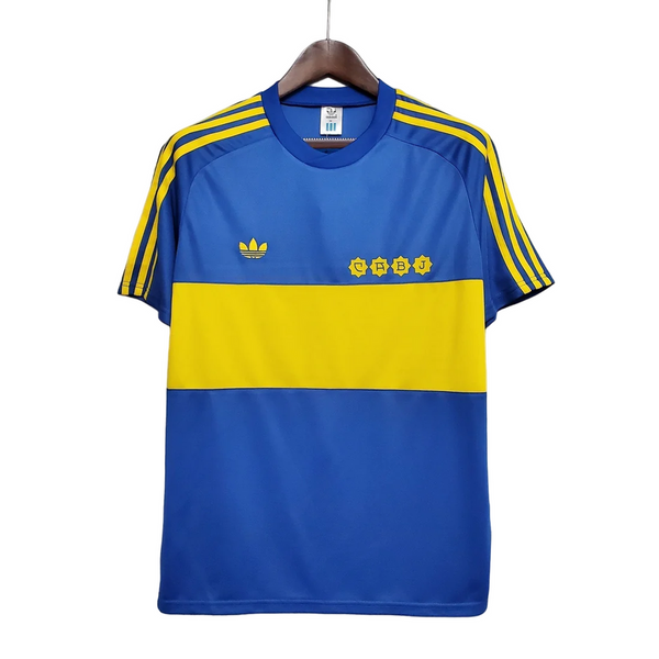 Boca Juniors 1981-1982 Retro Home Men's Football Shirt Maradona 10 Print