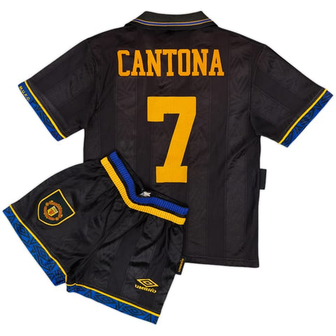 Manchester United 1994-1995 Retro Away Kid's Football Kit Cantona 7