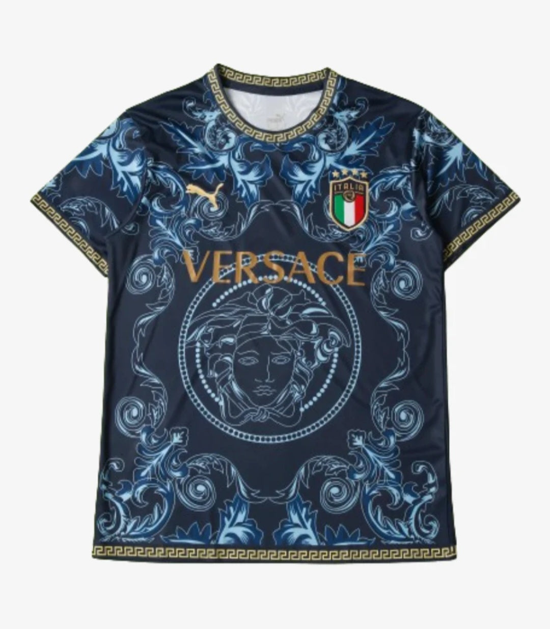 Italy X Versace Concept Special Limited Edition Men's Football Shirt Blue 2023