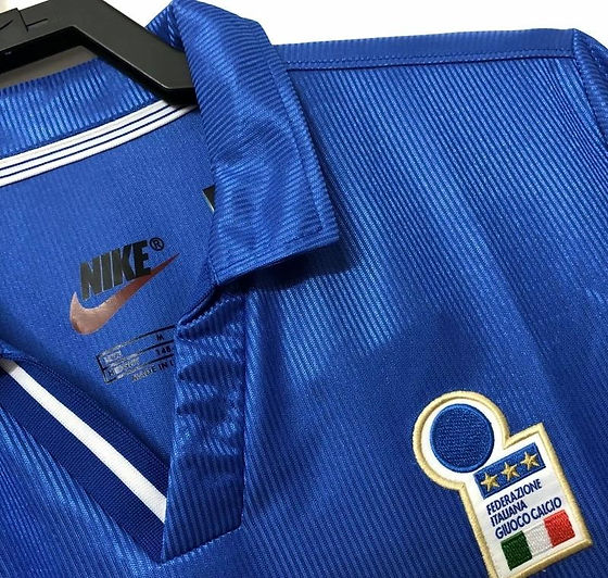 Italy 1998 Retro Home Men's Football Shirt Blue