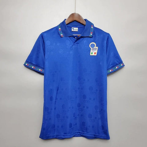 Italy 1994 World Cup Retro Home Men's Football Shirt Blue