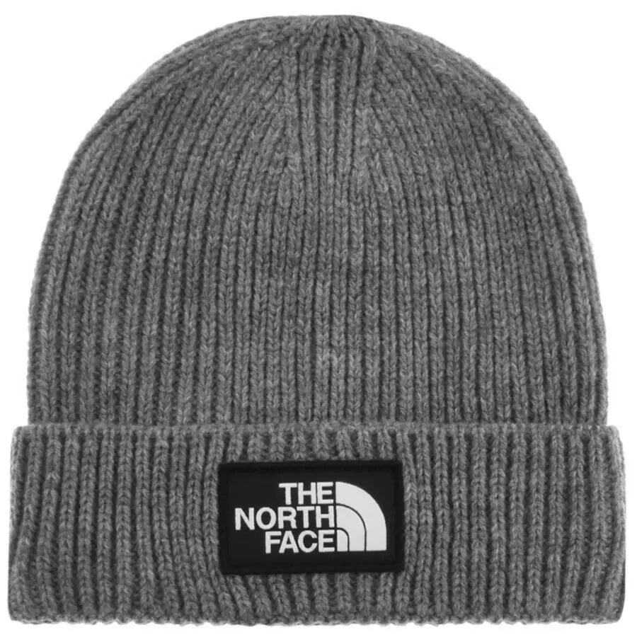 The North Face Logo Beanie Grey Hat