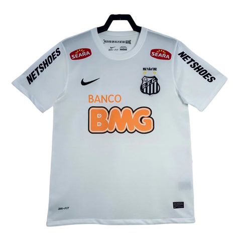 Santos 2012-2013 Home Retro Men's Football Shirt White Neymar JR 10