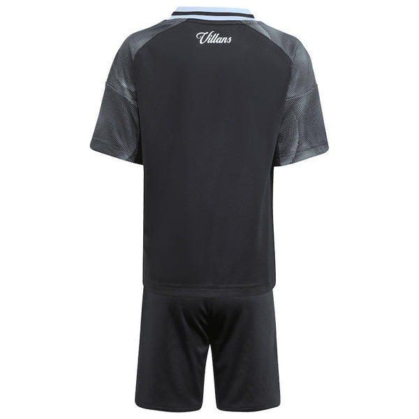Aston Villa 2025-2026 Away Kid's Football Kit Black