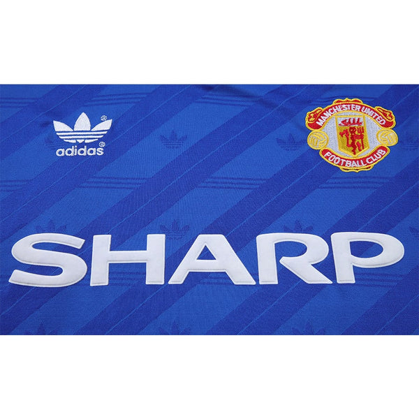 Manchester United 1986-1988 Retro Away Men's Football Shirt Blue