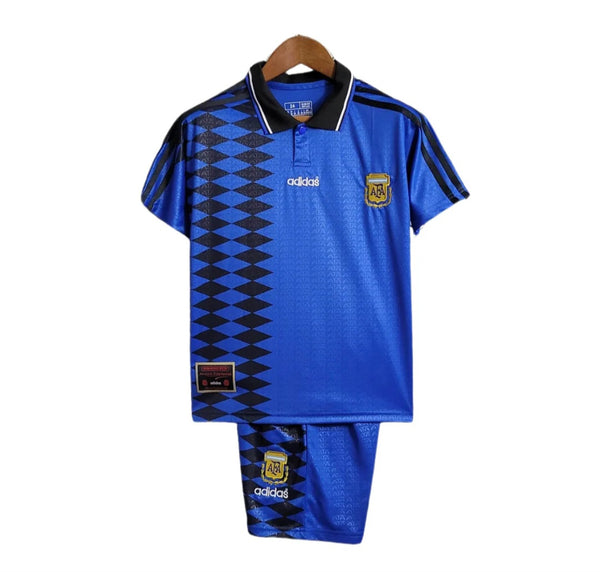 Argentina 1994 World Cup Retro Away Kid's Football Kit Maradona 10