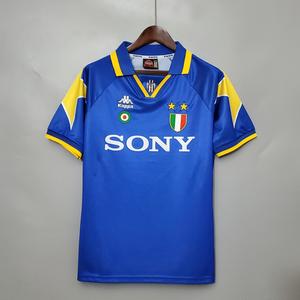 Juventus 1995-1996 Retro Away Men's Football Shirt Blue