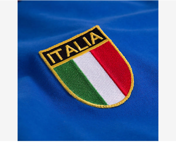Italy 1982 World Cup Retro Home Men's Football Shirt Blue
