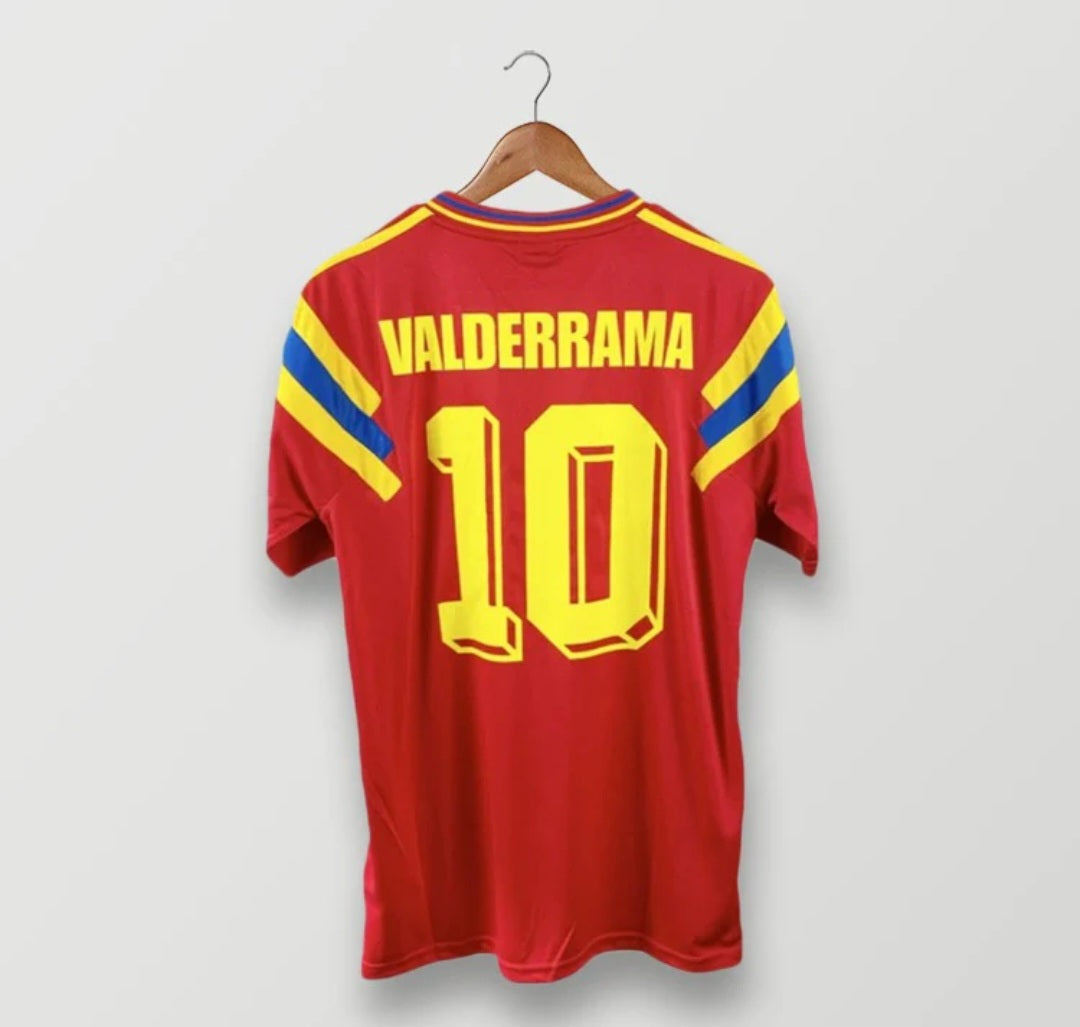 Colombia 1990 Away Retro Men's Football Shirt Valderrama 10