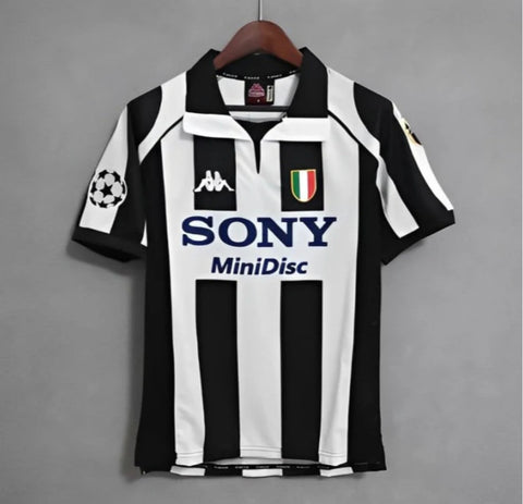 Juventus 1997-1998 Home Retro Men's Football Shirt Black Zidane 21 Print