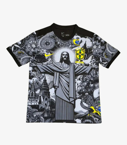 Brazil 2024-2025 Christ The Redeemer Special Limited Edition Men's Football Shirt Black
