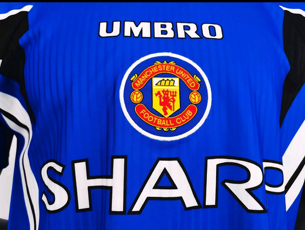 Manchester United 1996-1998 Retro 3rd Away Men's Football Shirt Blue