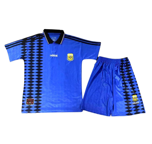 Argentina 1994 World Cup Retro Away Kid's Football Kit Maradona 10