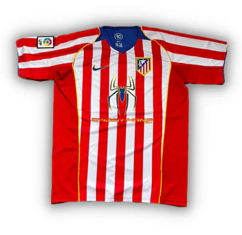Atletico Madrid 2004-05 Retro Home Spiderman Men's Football Shirt