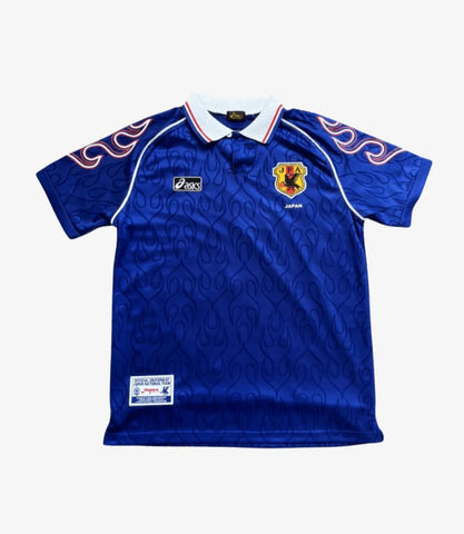 Japan 1998 Retro Blue Flame Special Limited Edition Men's Football Shirt Blue