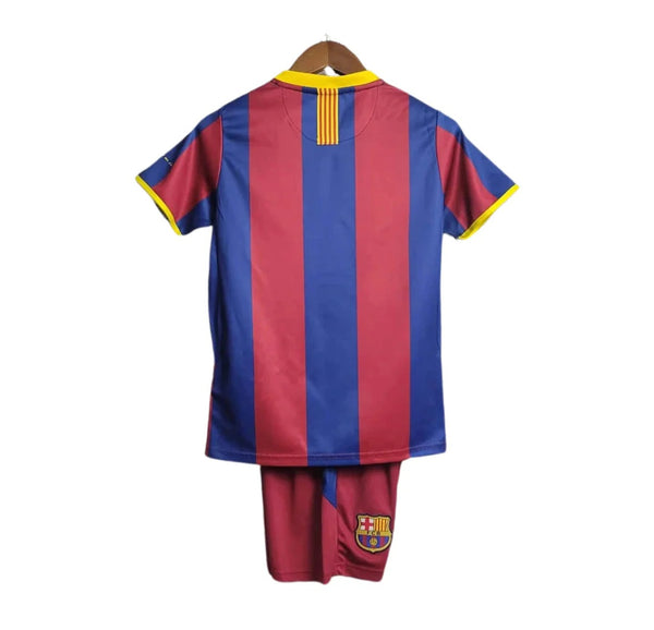 Barcelona 2010-2011 Retro Home Kid's Football Kit Messi 10