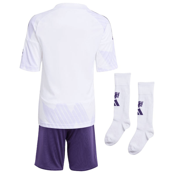 Manchester United 2025-2026 Away Kid's Football Kit White