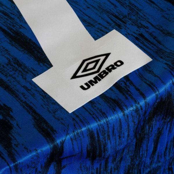 Manchester United 1992-1993 Retro Away Men's Football Shirt Cantona 7 Print Blue
