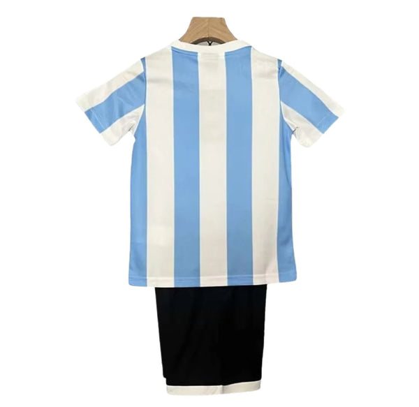 Argentina 1986 World Cup Retro Home Kid's Football Kit Maradona 10