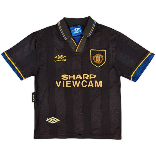 Manchester United 1994-1995 Retro Away Kid's Football Kit Cantona 7