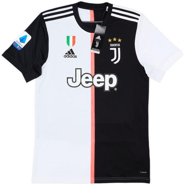 Juventus 2019-2020 Retro Home Men's Football Shirt Ronaldo CR7 Print