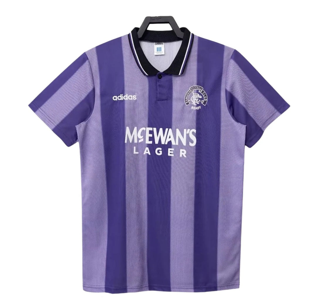 Rangers 1993-1994 3rd Away Retro Men's Football Shirt Purple