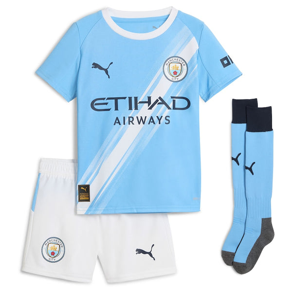 Manchester City 2025-2026 Home Kid's Football Kit