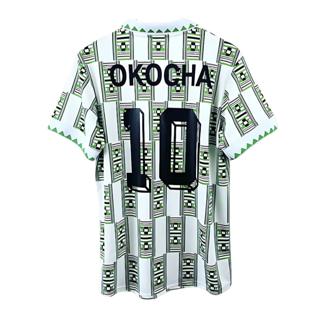 Nigeria 1994 Retro Men's Football Shirt OKOCHA 10 print