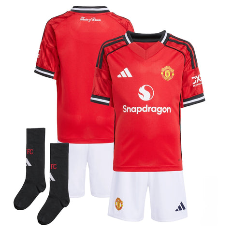 Manchester United 2025-2026 Home Kid's Football Kit Red