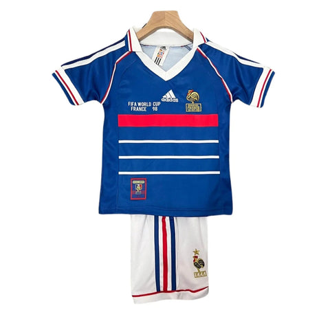 France 1998 World Cup Final Retro Home Kid's Football Kit