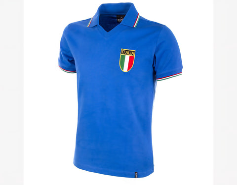 Italy 1982 World Cup Retro Home Men's Football Shirt Blue