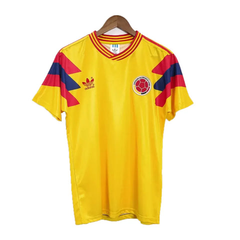 Colombia 1990 Home Retro Men's Football Shirt Yellow