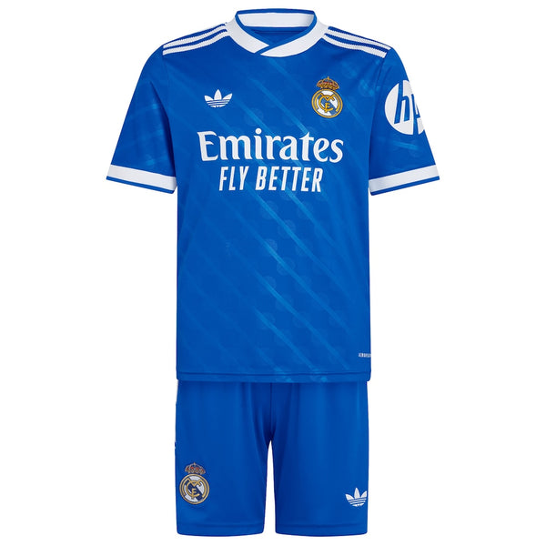 Real Madrid 2025-2026 3rd Away Kid's Football Kit Blue