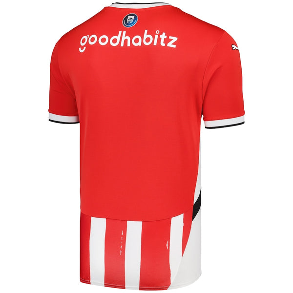 PSV Eindhoven 2024-2025 Home Men's Football Shirt Red & White Stripes