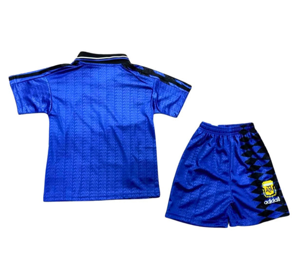 Argentina 1994 World Cup Retro Away Kid's Football Kit Maradona 10
