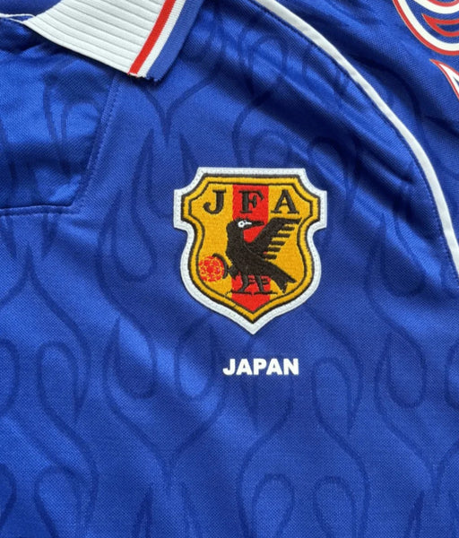Japan 1998 Retro Blue Flame Special Limited Edition Men's Football Shirt Blue