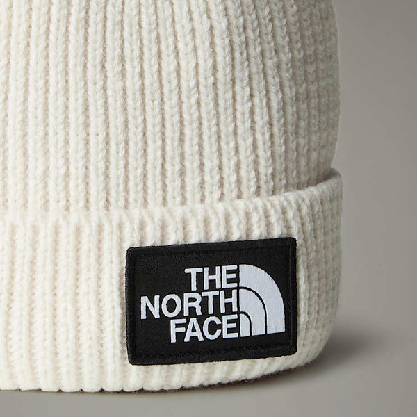 The North Face Logo Beanie White Hat