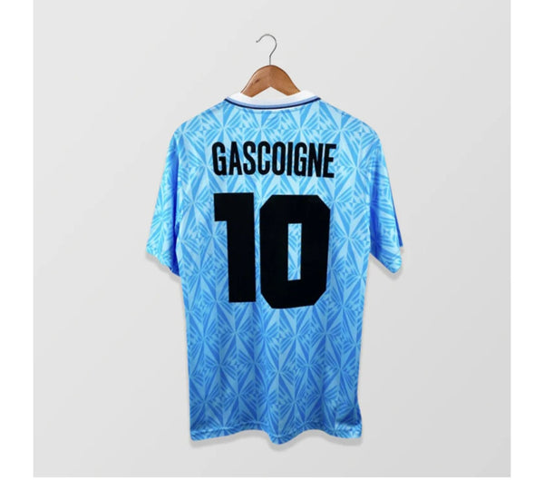 Lazio 1991-1993 Retro Home Men's Football Shirt Gascoigne Number 10 Print