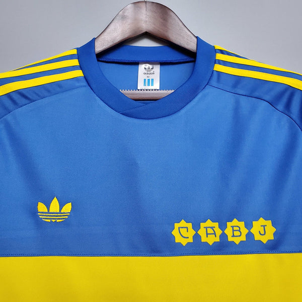 Boca Juniors 1981-1982 Retro Home Men's Football Shirt Maradona 10 Print