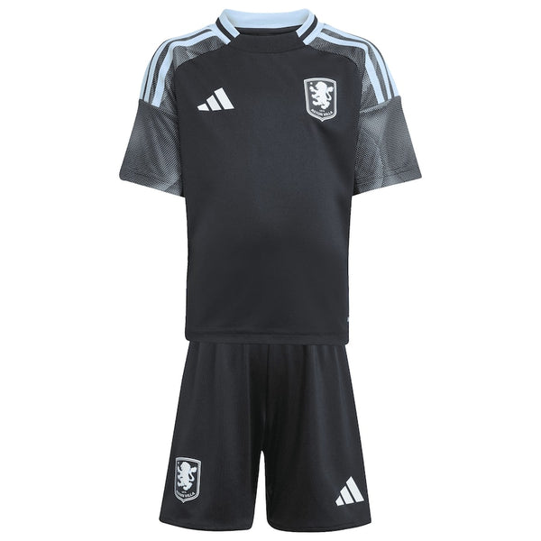 Aston Villa 2025-2026 Away Kid's Football Kit Black