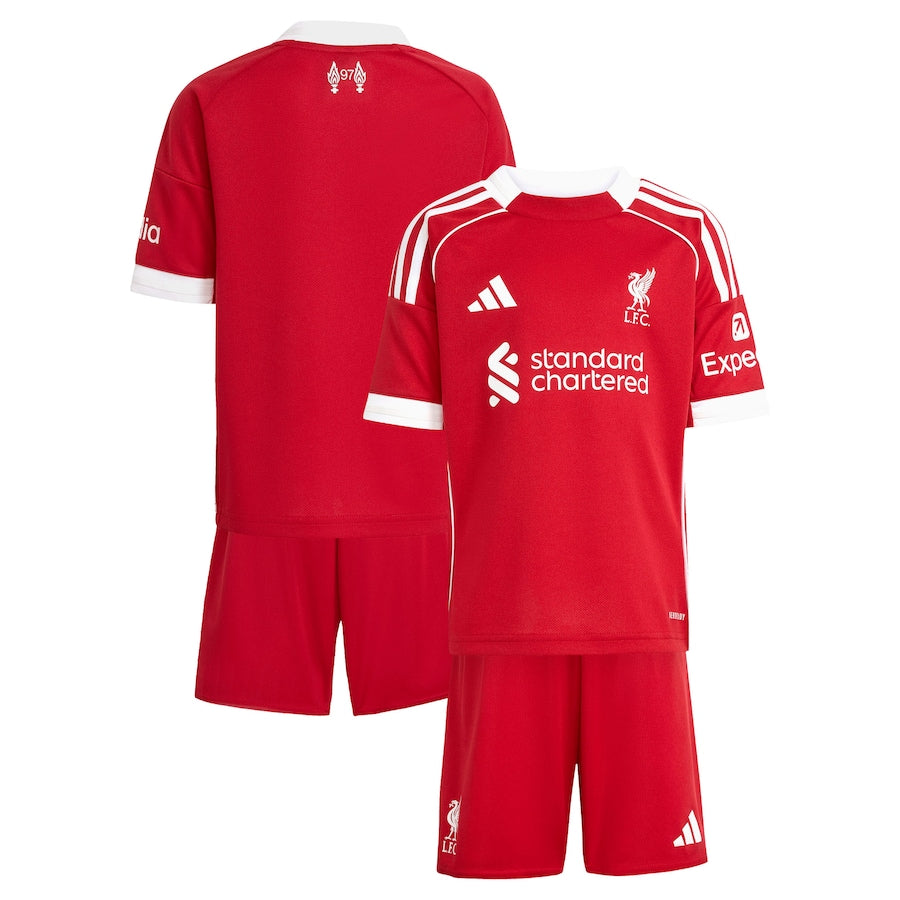 Liverpool 2025-2026 Home Kid's Football Kit Red