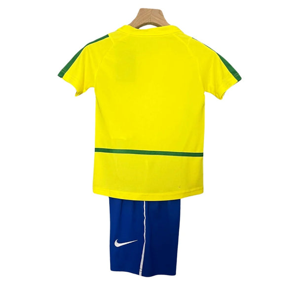 Brazil 2002 World Cup Retro Home Kid's Football Kit