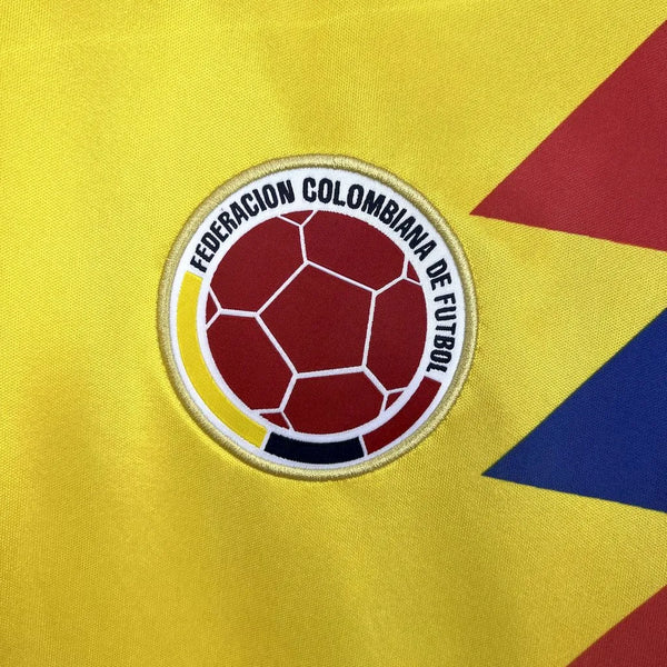 Colombia 1990 Home Retro Men's Football Shirt Yellow