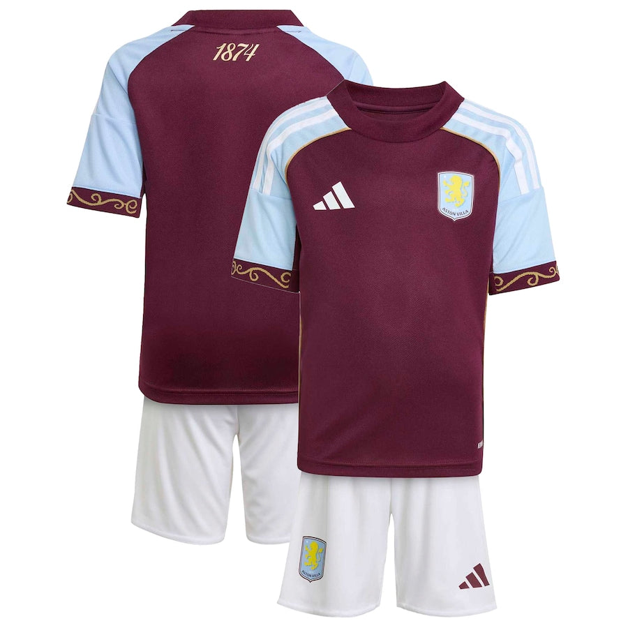 Aston Villa 2025-2026 Home Kid's Football Kit