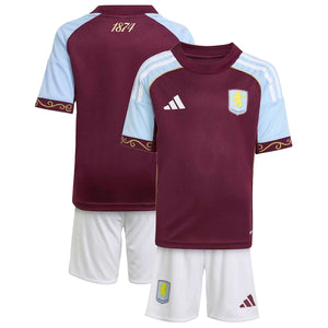 Aston Villa 2025-2026 Home Kid's Football Kit