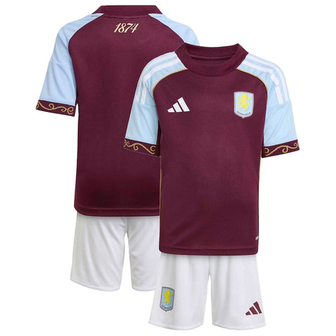 Aston Villa 2025-2026 Home Kid's Football Kit